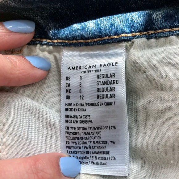 American Eagle Hi-Rise Ripped Jeggings Size 8 - Picture 5 of 8